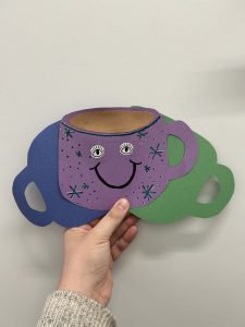 A "cup of hot chocolate" craft for a Winter Solstice program