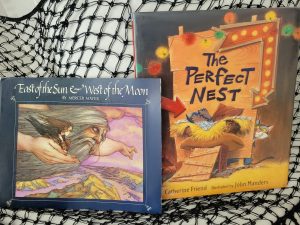 Cover images of two picture books used in a Picture Book for Grownups program
