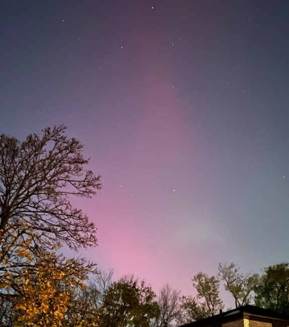 Northern Lights with stars