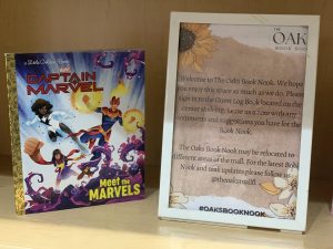 A book on display at the "book nook" at a mall.